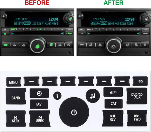 PAGOW 8 Sheets Replacement AC Dash Button Repair Sticker for Chevy SUV Fixing Ruined Faded Control Radio Decal Truck Accessories,2 Styles...