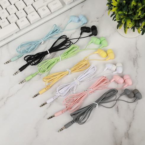 Kids Earbuds Bulk 30 Pack Macaron Colors Mixed, Wholesale Durable Earphones in-Ear Headphones Perfect for Schools Classrooms Students Teens Childr...