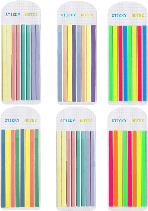 Sticky Long Tabs 6 Sheet Highlighter Tape 960 Pcs Translucent Sticky Notes Tabs for Annotating Books Bible Study Supplies...