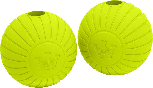 Chew King Supreme Rubber Fetch Balls - Extremely Durable Natural Rubber Toy, 2.5 inch, Yellow (CM-10066-CS01), 2.5" (Medium)...