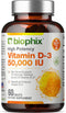 biophix Vitamin D-3 50000 IU 60 Tablets - High-Potency Supports Strong Bones Immune Health...