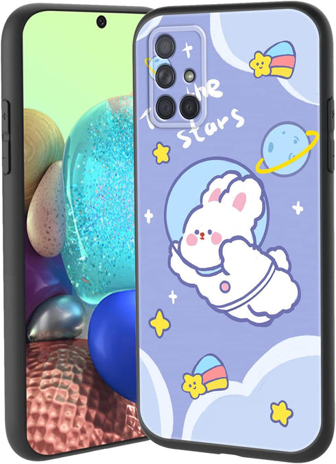 for Samsung Galaxy A71 5G Phone Case (2020) with Lanyard Strap Girls Women Anime Cute Design Soft Silicone Animation Cartoon Kawaii Cool Case Cove...
