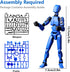 Titan 13 Action Figure, Action Figures, T13 Action Figure 3D Printed Robot Multi-Jointed Movable, Desktop Decorations for Game Lovers (Blue)...