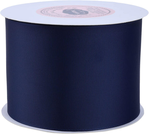 VATIN Solid 3" X 10 Yards Navy Blue Grosgrain Ribbon Perfect for Crafts, Wedding Decor, DIY Hair Accessories, Sewing, Gift Package Wrapping and Mo...