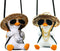 2PCS Swinging Ducks Car Hanging Ornament Interior Rearview Mirror Accessories Car Pendant Rearview Mirror Decoration Gift (Sunglasses and Dice)...
