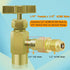 Boltigen 6pcs R134a Refrigerant Tank Adapters, R12 to R134a AC Fitting Connector, 1/2 to 1/4 Flare R134a Vacuum Pump Adapter Fittings with Valve C...