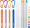 Cruise Ship Essentials,4-Pack reusable Collapsible Stainless Steel Drinking Straws with Aluminum Case,Cleaning Brush,and Keychains (Gold & purple ...