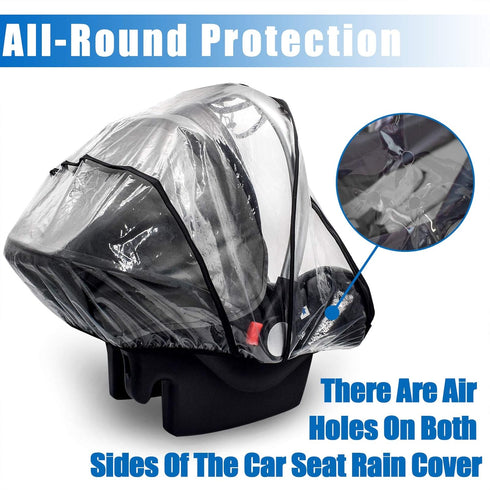 Car Seat Rain Cover,Food Grade EVA,Universal Car Seat Rain,Waterproof, Windproof Protection,Protect from Dust Snow,Rain Cover Features Quick-Acces...