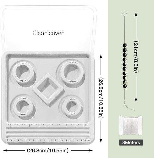 INDIVSHOW The Design Bracelet Bead Board with Clear Cover for Jewelry Bracelet Making Supplies...
