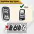 for BMW Keychain with Leather Keychain, Advanced Soft TPU Surface Grain Key Fob Holder for Classic Style BMW Smart Key(Silver)...