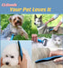 Pet Grooming Brush&Comb Combo, Pet Grooming Brush?Cat Comb Dog Comb for Shedding, 2-Piece Kit,Undercoat Comb for Dog Grooming (Blue)...