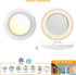 6 Inch LED Low Profile Disk Light with Night Light, 120VAC, 15W, 5CCT Color Changing, 1000LM, Dimmable, ETL, Shower Wet Rated Screw in Flush Mount...