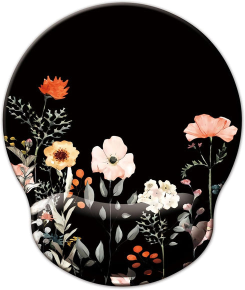 Mouse Pad with Wrist Support, Ergonomic Mouse Pad with Memory Foam Wrist Rest Cushion, Non-slip Rubber Base Gaming Mice Pad for Home Office Comput...