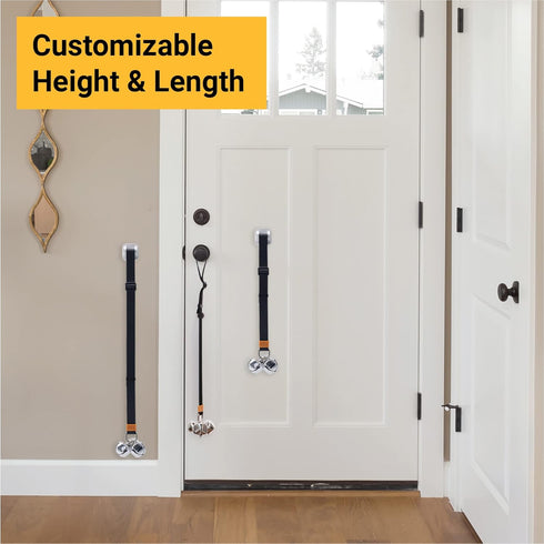 SVD.PET Puppy Bell Doorbell, Dog Bell for Potty Training, Attach to doorknob or Anywhere Near The Door, Length and Height Adjustable (White)...