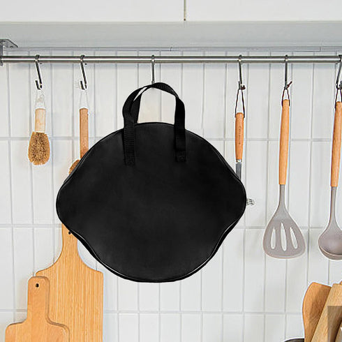 7.08 X 7.08 X 3.14'' Oxford Cloth Outdoor Camping Cast Iron Skillet Storage Bags, Grill Pan Storage Bag for Korean BBQ Grill Pan, 2 PCS Camping Sk...
