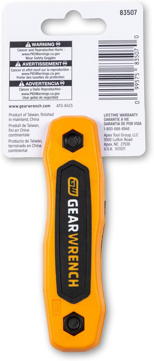 GEARWRENCH 8 Piece Tamper Proof Torx Folding Hex Key Set - 83507...