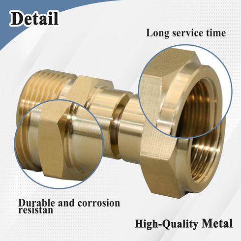 Pressure Washer Hose Swivel Joint, M22 14mm Anti Twist Fitting, 3000 PSI...