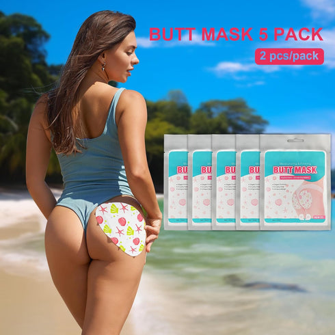 Elitzia Butt Mask 5 Pack Sheet Beauty Skin Kit Firm, Moisturize, Tone and Rejuvenate Bottom 2pcs/Pack ETBS22...