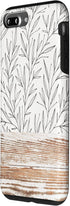 iPhone 7 Plus/8 Plus Boho Rustic Botanical Leaf Pattern Vintage Beige Case...
