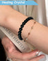 8mm Natural Black Obsidian Stretch Bracelet,Adjustable Hand Chain for Anxiety Relief,Birthday Christmas Gift for Mum Dad Hunsband...