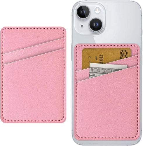 Leather Phone Card Holder Phone Wallet, Stick Back Phone Wallet Sticker Stylish Phone Case Credit Card Holder, Suitable for iPhone, Samsung, Andro...