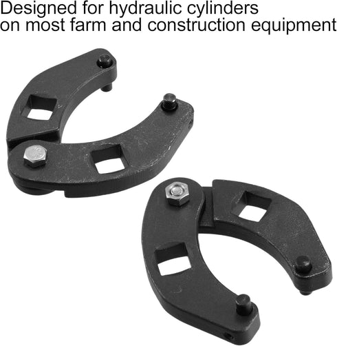 X AUTOHAUX 7463 Adjustable Gland Nut Wrench Square Drive Spanner Tool for Hydraulic Cylinders Case 480E/580/580D/580 SE/580 Ck/180 Backhoe...