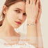 Dainty Adjustable 14K Gold Plated Heart Link Chain Bracelet for Women...