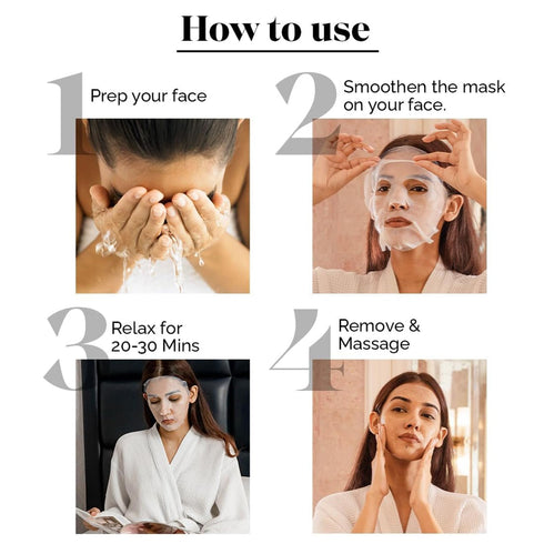 LuxaDerme Detox Bio Cellulose Face Mask, Moisturizing and Brightening Skincare Face Mask, Korean Sheet Masks for Glass Skin with Acai Berry, CoQ10...