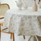 YiHomer Pastoral Round Tablecloth - 60 Inch Dia. - Beige Linen Table Cloth - Washable Table Cover with Dust-Proof Wrinkle Resistant for Restaurant...