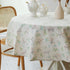 YiHomer Pastoral Round Tablecloth - 60 Inch Dia. - Beige Linen Table Cloth - Washable Table Cover with Dust-Proof Wrinkle Resistant for Restaurant...