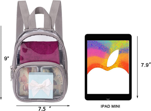 USPECLARE Clear Mini Backpack Stadium Approved for Little Boys & Girls, Transparent Backpack for Concert, Festival, Sport Events...