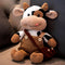 Cow Cattle Stuffed Animals Plush Toy 12" Large Milk Pillow Soft Cattle Plushies Cow Hug Pillow Stuffed Animals Doll for Boys and Girls (D: Brown l...