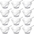 24 Pcs Plastic Clear Serving Bowls with Kitchen Plastic Scoops Salad Serving Bowls Popcorn Scoops Angled Candy Bowl for Salad Cooking Parties, 210...