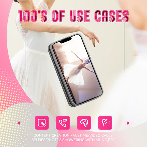 Silicone Suction Phone Case Adhesive Mount- Phone Sticky Grip for iPhone and Android, Hands-Free Sticky Cell Phone Grip, Mobile Fidget Mirror Hold...