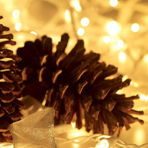 Christmas Lights 100 Count Mini Clear Lights 32ft White Wire Christmas Tree String Lights Set for Outdoor Indoor Christmas Decorations Wedding Dec...