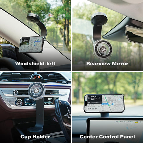 APPS2Car for Magsafe Car Mount Rotatable Dashboard Magnetic Phone Holder for Car Strong Magnets Car Phone Holder Mount Compatible with iPhone 15 1...