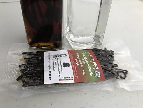 26 Organic Madagascar Vanilla Beans Extract Exclusive Grade B| 4.5" - 5.5" by FITNCLEAN VANILLA| Certified USDA Organic. Bulk Dry Whole Bourbon NO...
