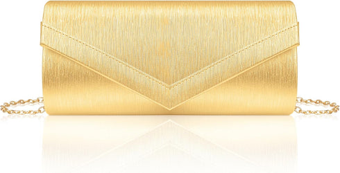 Larcenciel Women's Evening Handbags, Fashion PU Leather Envelope Clutch Purse w/Chain for Date Night Wedding Cocktail Party...