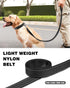 6ft Dog Leash for Small Medium Large Dogs | One-Sided Reflective Nylon | Padded Handle | 3/4 inch Wide | Black...