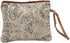 Myra Bag Floral Upcycled Canvas Wristlet Bag S-1019, Brown, Small...