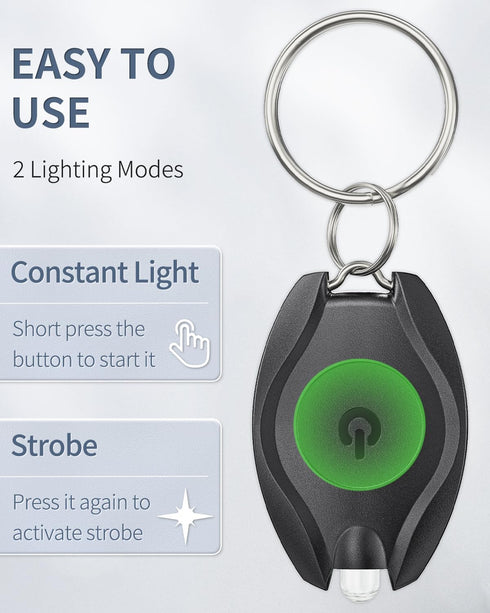 Uniclife 5 Pack LED Keychain Flashlight Mini LED Keychain Light 14 Lumen Portable Ultra Bright Battery Powered Key Ring Torch for Outdoor Camping ...