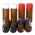 8 Pcs 20ml Glass Vials with Screw Caps, 4 Colors Caps, Amber Glass Vials, Leak-Proof Glass Bottle...