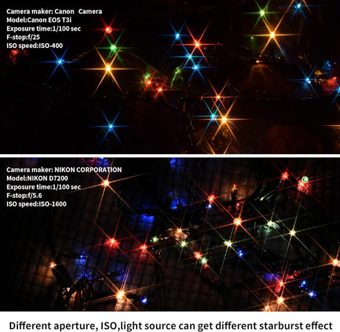 Walking Way 6 Points Star Filter 82 MM Variable Twinkle Effect Starburst Filter - Cross-screen Filter - Slim Sparkling Effect Lens Filter...
