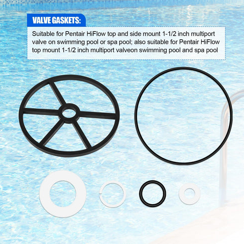 6Pcs Pool Filter Parts Spider Gasket Kit, SPX0710L O-Ring Pool Valve Gasket SP0714T SPX0714CA Pool Pump Replacement Seal Parts for Hayward Vari-Fl...