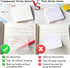 600 Sheet Transparent Sticky Notes, 3" x 3" Clear Sticky Notes Waterproof Self-Adhesive Translucent Sticky Notes pad for Books Annotation and Trac...