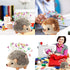 Hedgehog Shaped Pin Cushion Sewing Kit with 100 Colored Pins...