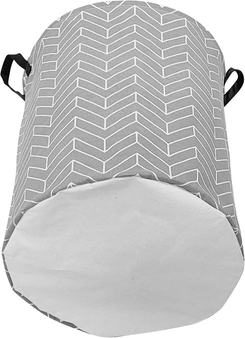 19.7 Inches Large Laundry Basket Waterproof Round Cotton Linen Collapsible Storage bin with Handles for Hamper Kids Room,Toy Storage(Geometric)...