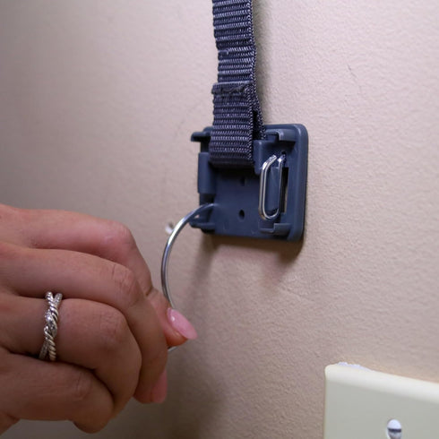 Qdos Safety Zero-Screw Furniture Anti-Tip Kit | Gray | Patented SecureHooks Anchor Holds up to 200 lbs in Drywall - Easy Installation, No Screws, ...