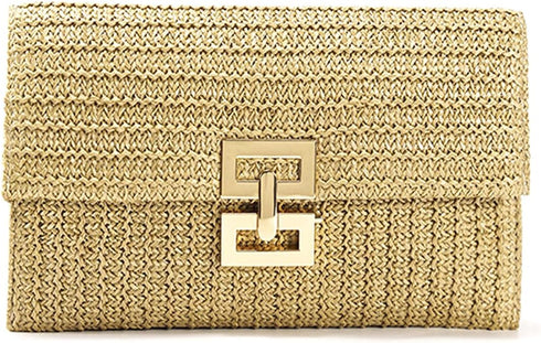 Straw Clutch Purse for Women Cute Vacation Beach Straw Clutch Bags Summer Woven Bag Envelope Handbag Bag 2024...