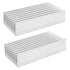 100mm x 51mm x 23mm White Tone Aluminium Radiator Heatsink Cooler Fin for MOS Tube Power Amplifier Transistor 2Pcs Set...